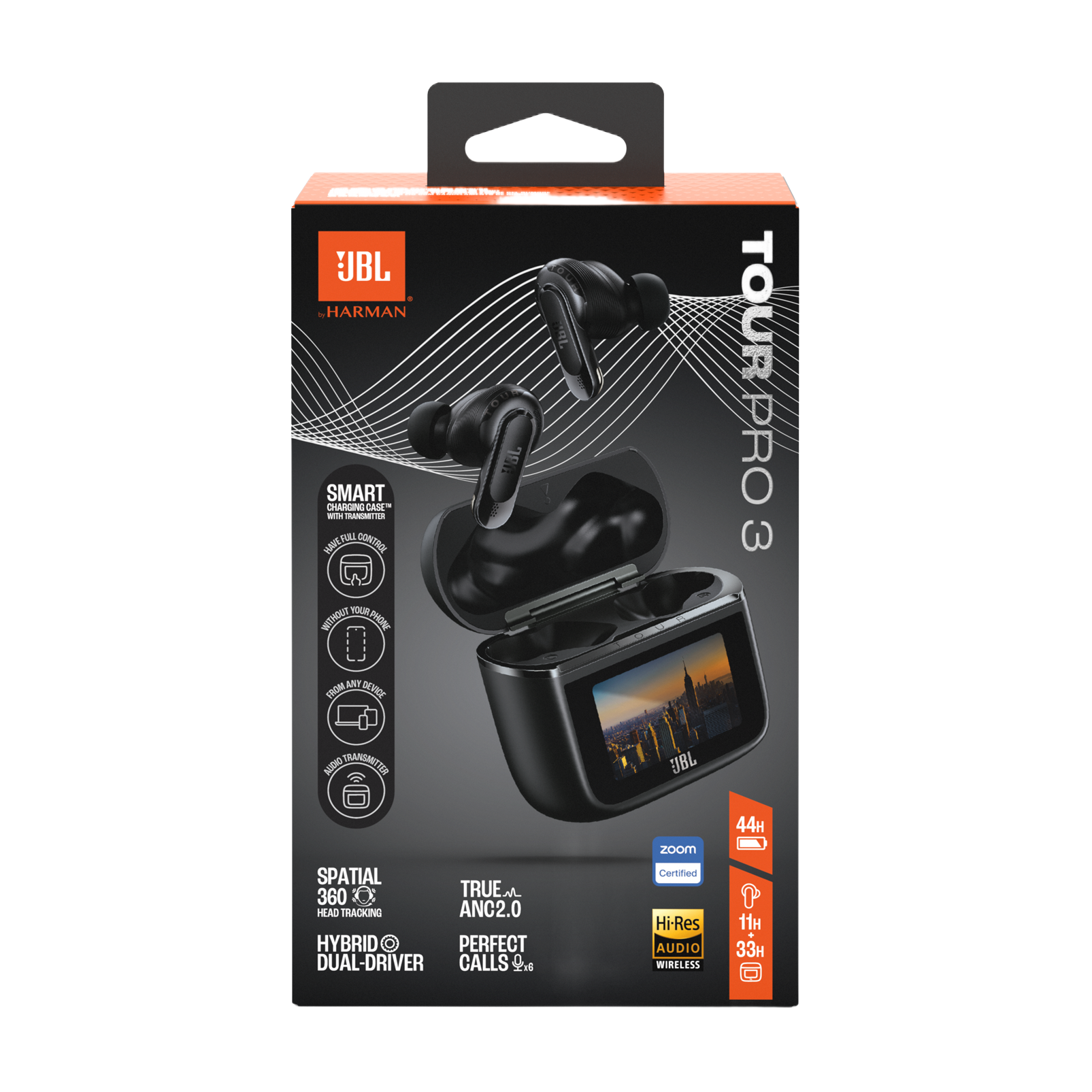 JBL Tour Pro 3 | スマート充電ケース™採用ノイズキャンセリング